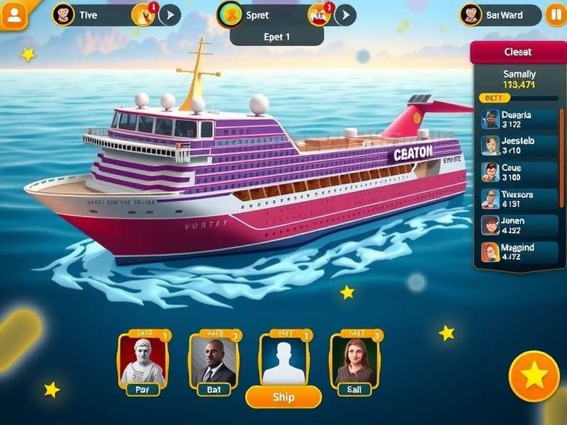 Vada Enchanted Cruise gameplay screenshot showing magical cruise ship